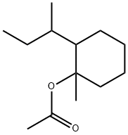 1-methyl-2-(1-methylpropyl)cyclohexyl acetate Struktur