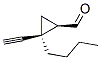 Cyclopropanecarboxaldehyde, 2-butyl-2-ethynyl-, cis- (9CI) Struktur