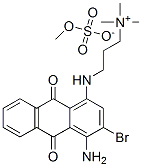 3-[(4-amino-3-bromo-9,10-dihydro-9,10-dioxo-1-anthryl)amino]propyltrimethylammonium methyl sulphate Struktur