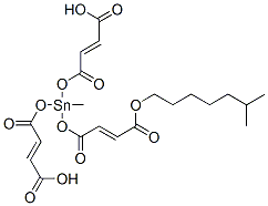 4,4',4''-[(Methylstannylidyne)tris(oxy)]tris(4-oxo-2-butenoic acid 6-methylheptyl) ester Struktur