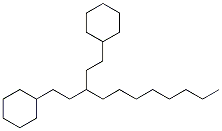 1-Cyclohexyl-3-(2-cyclohexylethyl)undecane Struktur