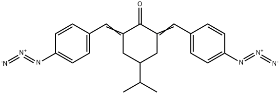 2,6-Bis[(4-azidophenyl)methylene]-4-(1-methylethyl)-1-cyclohexanone Struktur