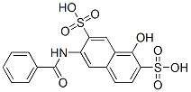 6-(Benzoylamino)-1-hydroxy-2,7-naphthalenedisulfonic acid Struktur