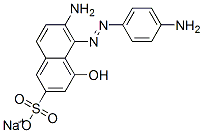 6-Amino-5-[(4-aminophenyl)azo]-4-hydroxy-2-naphthalenesulfonic acid sodium salt Struktur