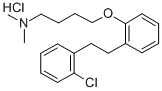 1-Butanamine, 4-(2-(2-(2-chlorophenyl)ethyl)phenoxy)-N,N-dimethyl-, hy drochloride Struktur