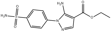 ETHYL 5-AMINO-1-(4-SULFAMOYLPHENYL)PYRAZOLE-4-CARBOXYLATE Struktur