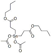 dibutyl 3,3'-(diacetoxystannylene)dipropionate Struktur