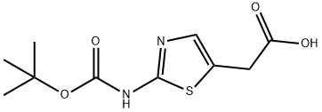 5-Thiazoleacetic  acid,  2-[[(1,1-dimethylethoxy)carbonyl]amino]- Struktur