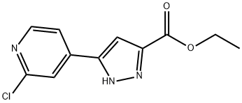 ethyl 3-(2-chloropyridin-4-yl)-1H-pyrazole-5-carboxylate Struktur