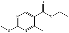 4-METHYL-2-METHYLSULFANYL-PYRIMIDINE-5-CARBOXYLIC ACID ETHYL ESTER Struktur