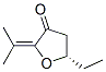 3(2H)-Furanone, 5-ethyldihydro-2-(1-methylethylidene)-, (5S)- (9CI) Struktur