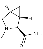 3-Azabicyclo[3.1.0]hexane-2-carboxamide,3-methyl-,[1R-(1alpha,2beta,5alpha)]-(9CI) Struktur