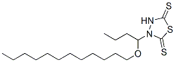 3-[1-(dodecyloxy)butyl]-1,3,4-thiadiazolidine-2,5-dithione Struktur