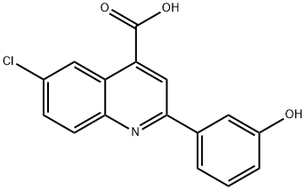 6-CHLORO-2-(3-HYDROXY-PHENYL)-QUINOLINE-4-CARBOXYLIC ACID Struktur