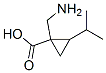 Cyclopropanecarboxylic acid, 1-(aminomethyl)-2-(1-methylethyl)- (9CI) Struktur