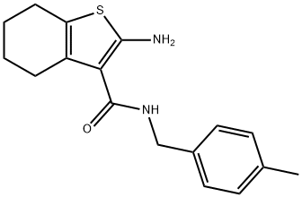 2-AMINO-N-(4-METHYLBENZYL)-4,5,6,7-TETRAHYDRO-1-BENZOTHIOPHENE-3-CARBOXAMIDE Struktur