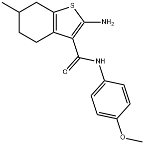 2-AMINO-N-(4-METHOXYPHENYL)-6-METHYL-4,5,6,7-TETRAHYDRO-1-BENZOTHIOPHENE-3-CARBOXAMIDE Struktur