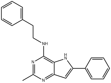 2-Methyl-6-phenyl-N-(2-phenylethyl)-5H-pyrrolo(3,2-d)pyrimidin-4-amine Struktur