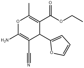 ETHYL 6-AMINO-5-CYANO-4-(2-FURYL)-2-METHYL-4H-PYRAN-3-CARBOXYLATE Struktur