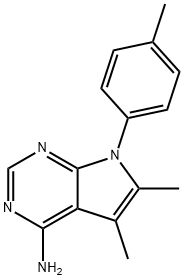 5,6-DIMETHYL-7-(4-METHYLPHENYL)-7H-PYRROLO[2,3-D]PYRIMIDIN-4-AMINE Struktur