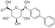 beta-D-Glucopyranuronic acid, 1-((1,1'-biphenyl)-4-ylhydroxyamino)-1-deoxy- Struktur