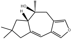 (7aS,8S)-5,6,7,7a,8,9-Hexahydro-6,6,8-trimethylazuleno[5,6-c]furan-8-ol Struktur