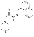 1-Piperazineacetic acid, 4-methyl-, 2-(1-naphthylmethylene)hydrazide Struktur