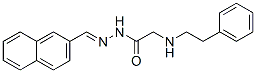 N-(naphthalen-2-ylmethylideneamino)-2-(phenethylamino)acetamide Struktur