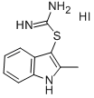 2-METHYL-1H-INDOL-3-YL IMIDOTHIOCARBAMATE HYDROIODIDE Struktur