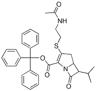 trityl 3-(2-acetamidoethylsulfanyl)-7-oxo-6-propan-2-yl-1-azabicyclo[3 .2.0]hept-2-ene-2-carboxylate Struktur