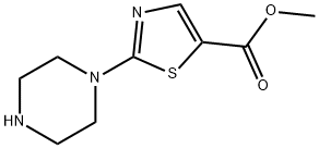 2-PIPERAZIN-1-YL-THIAZOLE-5-CARBOXYLIC ACID METHYL ESTER Struktur