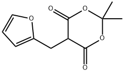 5-(2-furylmethyl)-2,2-dimethyl-1,3-dioxane-4,6-dione Struktur