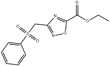 ethyl 3-[(phenylsulfonyl)methyl]-1,2,4-oxadiazole-5-carboxylate Struktur