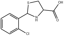 2-(2-chlorophenyl)-1,3-thiazolidine-4-carboxylic acid Struktur