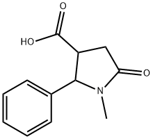 1-Methyl-5-oxo-2-phenyl-pyrrolidine-3-carboxylic acid Struktur