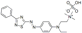 [2-[ethyl[4-[(3-phenyl-1,2,4-thiadiazol-5-yl)azo]phenyl]amino]ethyl]trimethylammonium hydrogen sulphate Struktur