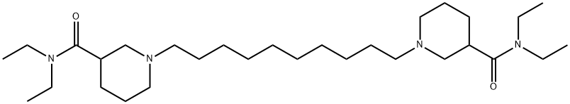 1,10-bis(3-(N,N-diethylcarbamoyl)piperidino)decane Struktur