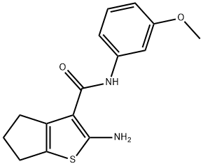 2-AMINO-N-(3-METHOXYPHENYL)-5,6-DIHYDRO-4H-CYCLOPENTA[B]THIOPHENE-3-CARBOXAMIDE Struktur