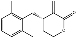 (S)-4-[(2,6-Dimethylphenyl)methyl]-3,4,5,6-tetrahydro-3-methylene-2H-pyran-2-one Struktur