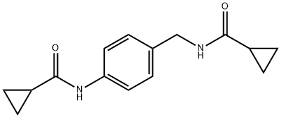 Cyclopropanecarboxamide, N-[4-[[(cyclopropylcarbonyl)amino]methyl]phenyl]- Struktur