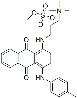 3-[[9,10-dihydro-9,10-dioxo-4-[(p-tolyl)amino]-1-anthryl]aminopropyl]trimethylammonium methyl sulphate Struktur