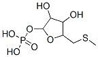 [3,4-dihydroxy-5-(methylsulfanylmethyl)oxolan-2-yl]oxyphosphonic acid Struktur