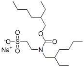 sodium 2-ethylhexyl (2-ethylhexyl)(2-sulphonatoethyl)carbamate Struktur