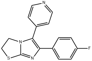 6-(4-FLUOROPHENYL)-2,3-DIHYDRO-5-(4-PYRIDINYL)IMIDAZO[2,1-B]THIAZOLE DIHYDROCHLORIDE Struktur