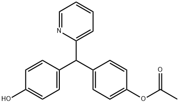 Bisacodyl Related Compound C (20 mg) (4-[(4-Hydroxyphenyl)(pyridin-2-yl)methyl]phenyl acetate) Struktur