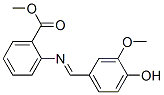 methyl 2-[[(4-hydroxy-3-methoxyphenyl)methylene]amino]benzoate Struktur