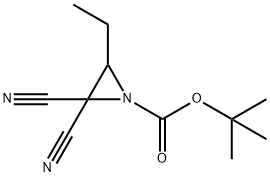 1-Aziridinecarboxylicacid,2,2-dicyano-3-ethyl-,1,1-dimethylethylester(9CI) Struktur