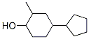 4-cyclopentyl-2-methylcyclohexan-1-ol Struktur