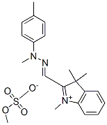 1,3,3-trimethyl-2-[[methyl(p-tolyl)hydrazono]methyl]-3H-indolium methyl sulphate Struktur