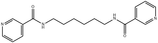 N,N'-hexamethylenebis(3-pyridinecarboxamide) Struktur